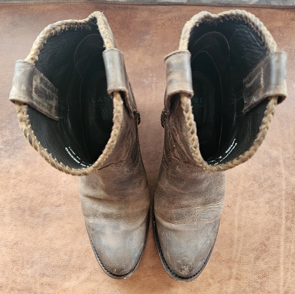 Women Western Lane Plain Jane Bootie, Size 8.5, Brown Leather - Picture 5 of 10